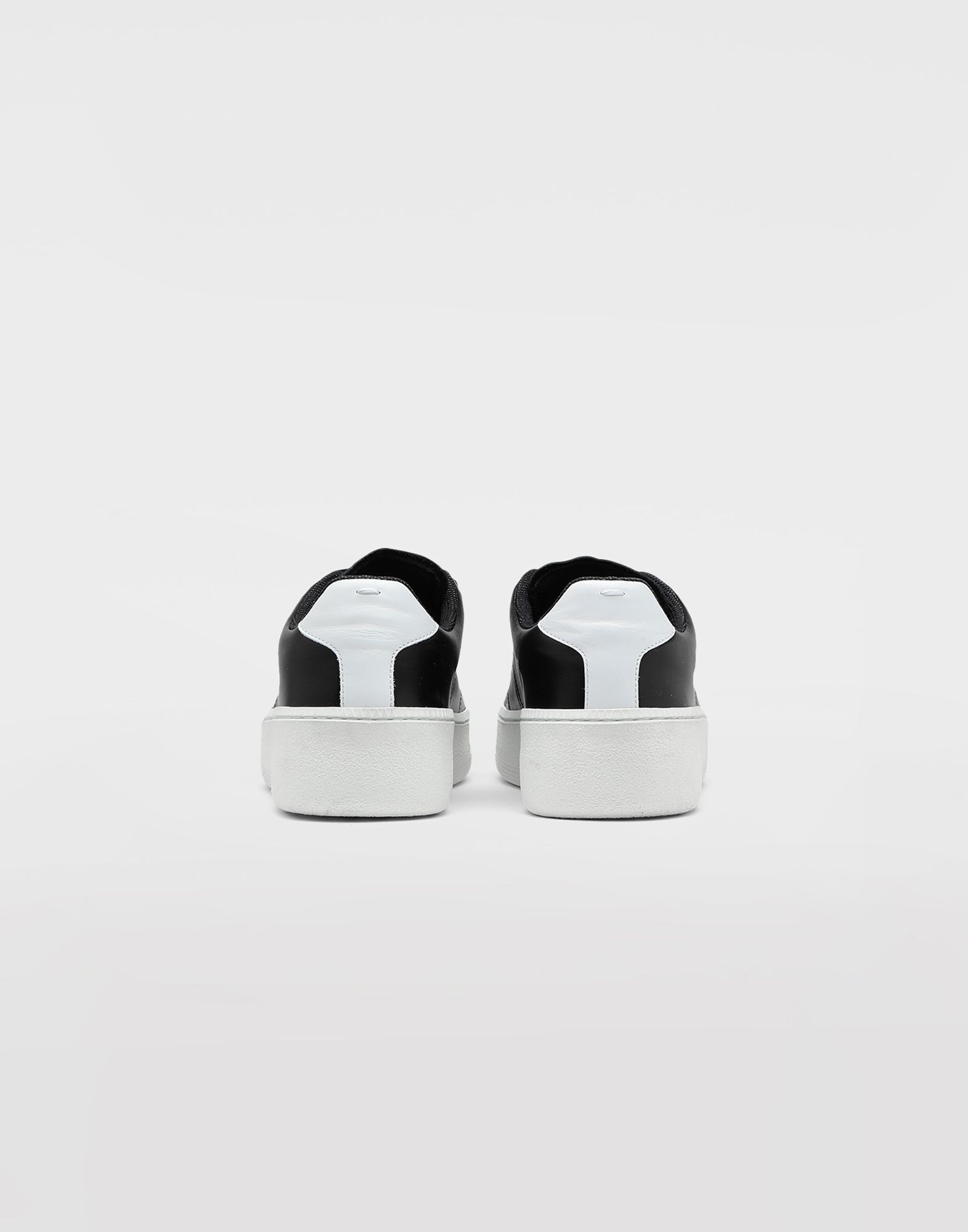 Wedge leather tennis shoes - 4