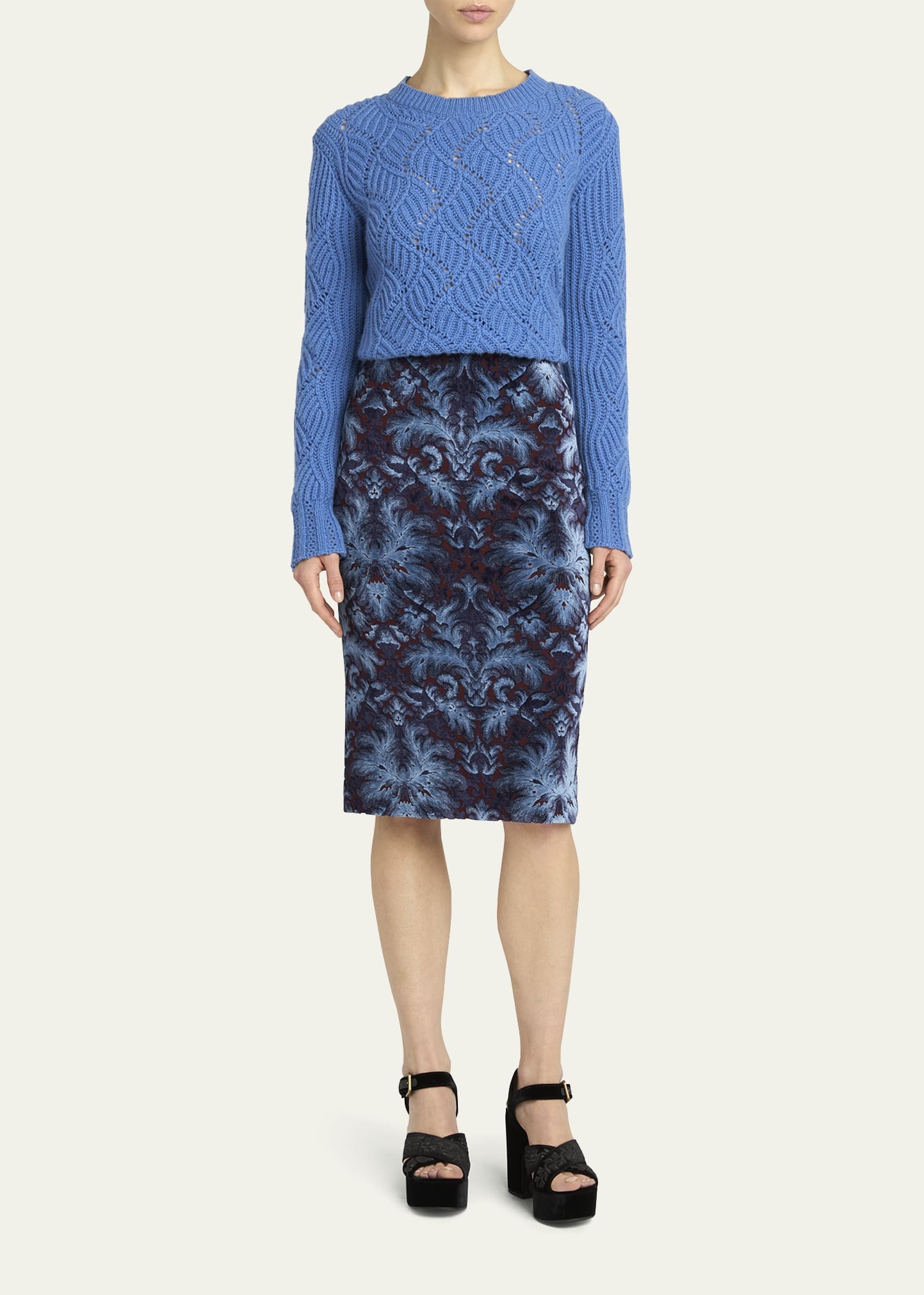 Straight Knee-Length Skirt - 2