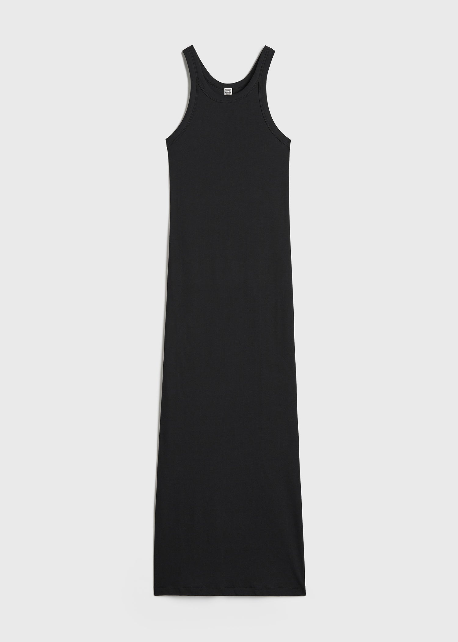 Curved rib tank dress black - 1