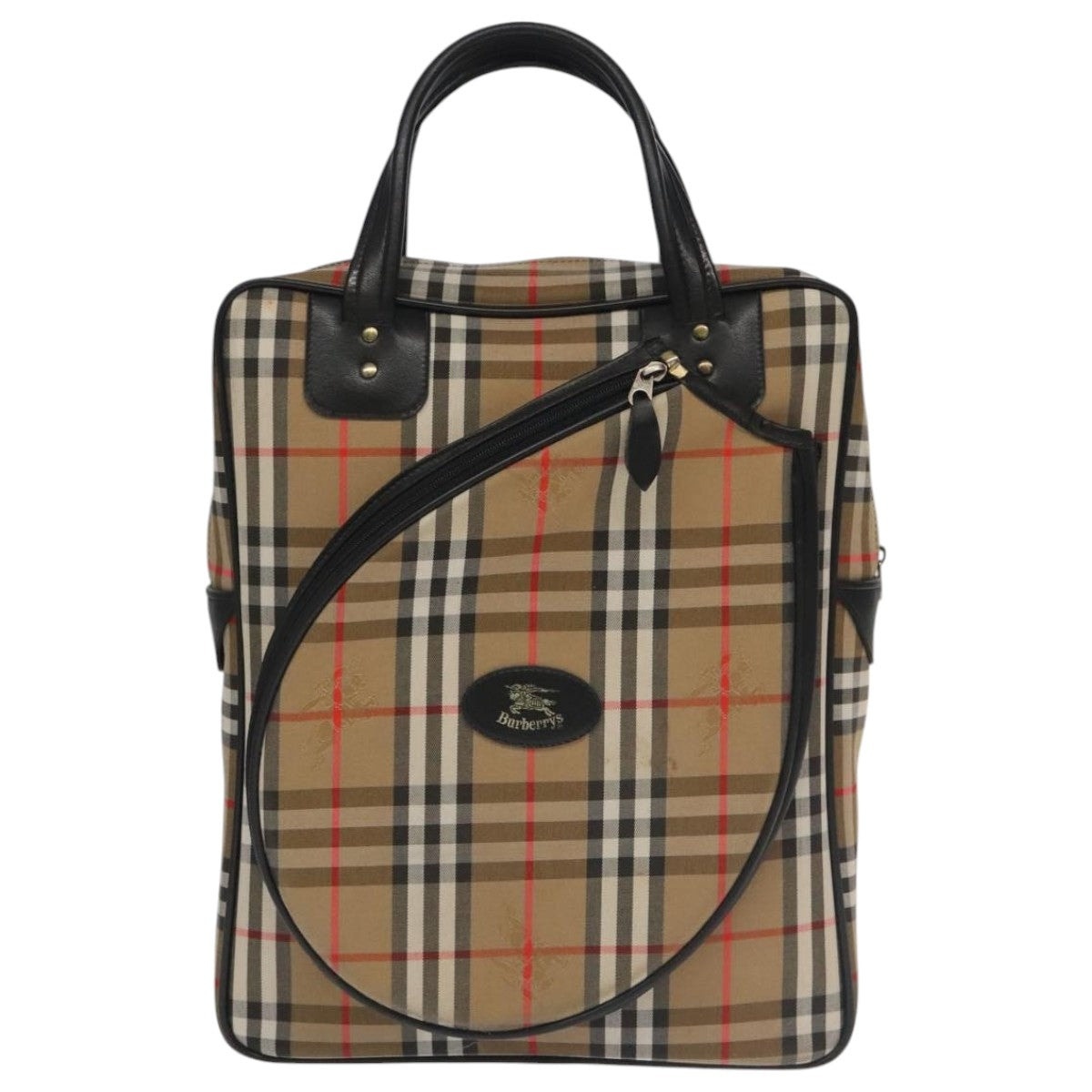 Burberry Nova Check Hand Bag Canvas Beige - 13