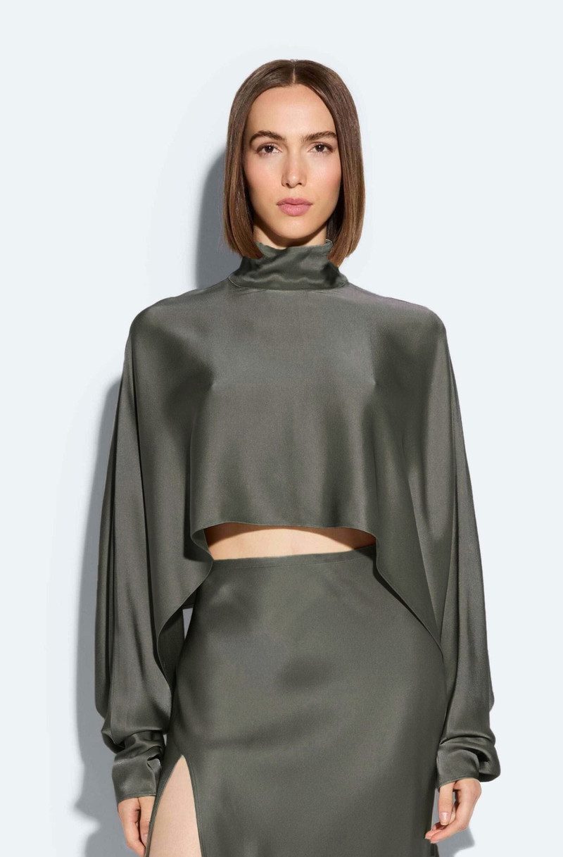 LAPOINTE Satin Caftan Top outlook
