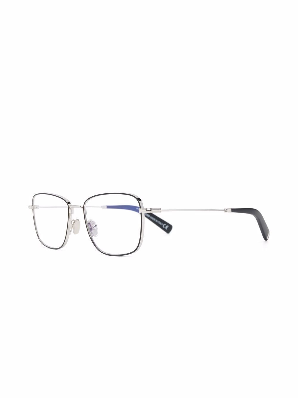 polished square-frame glasses - 2