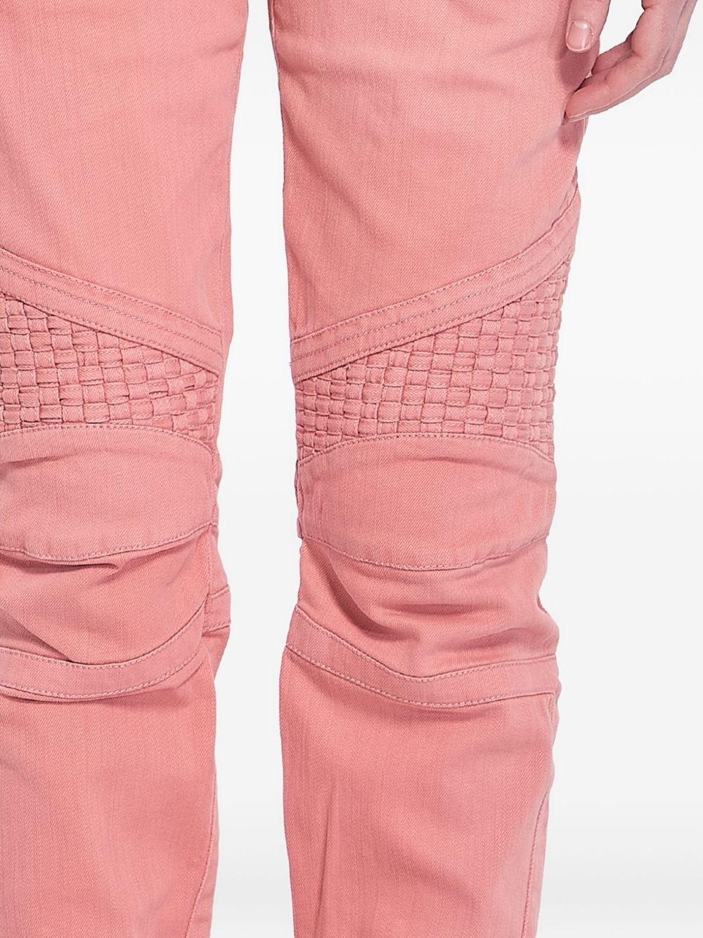 panelled jeans - 4