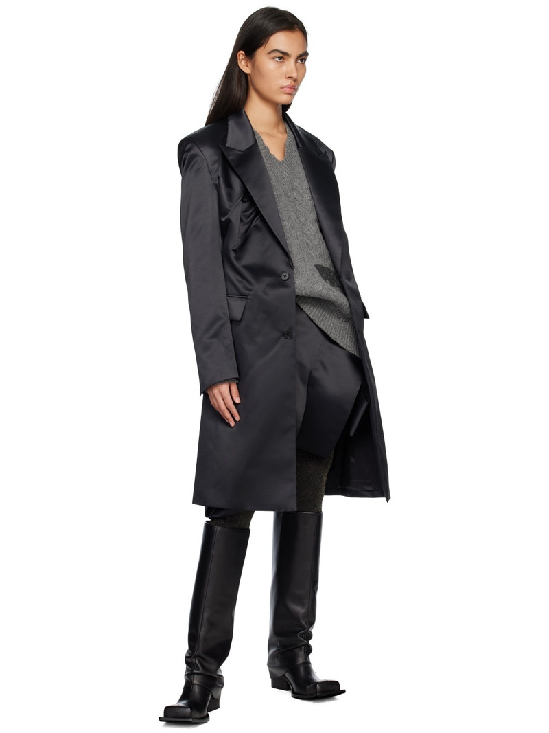 We11done Black Single-Breasted Coat outlook