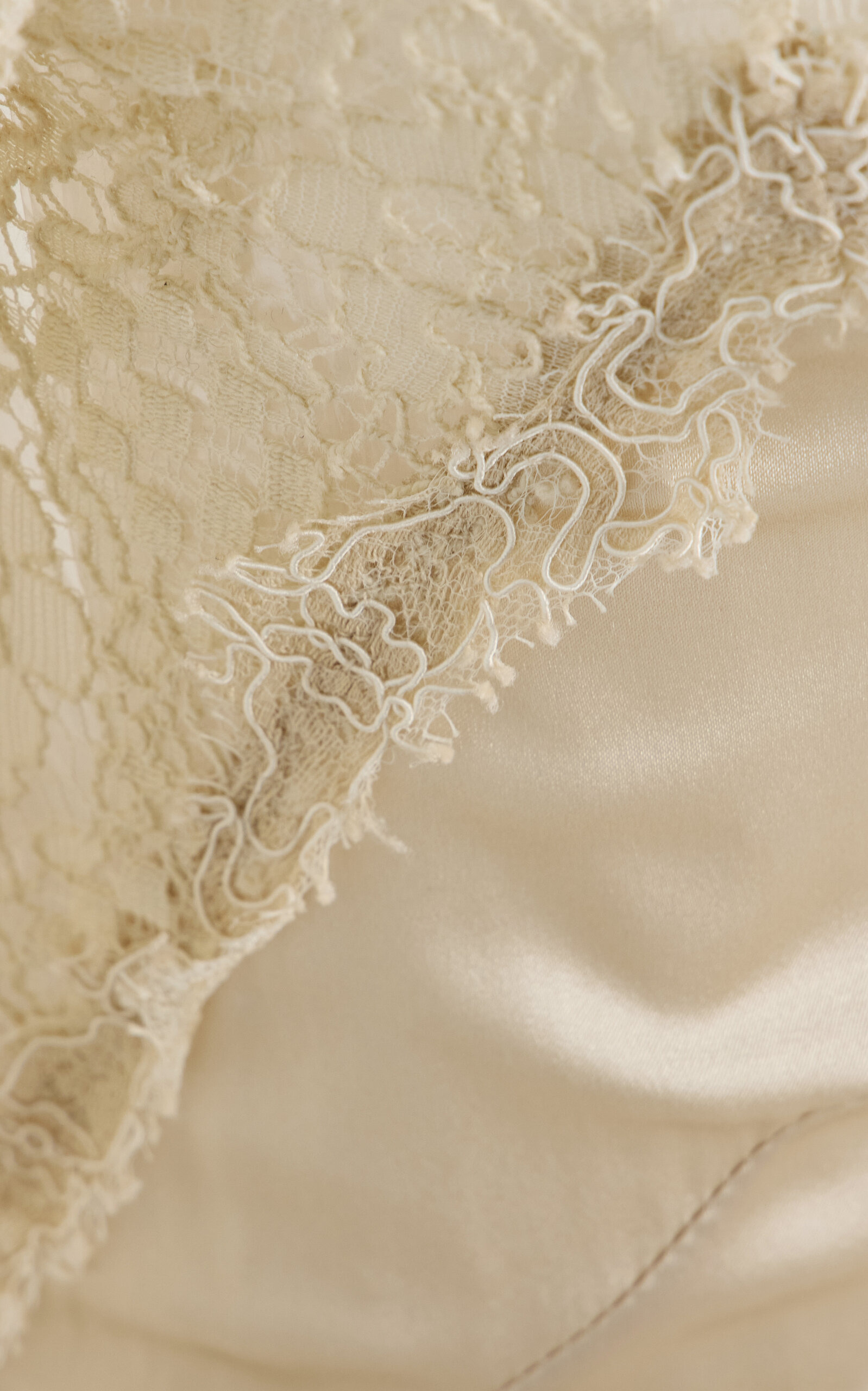 Dolores Lace-Inset Silk Satin Maxi Dress ivory - 5