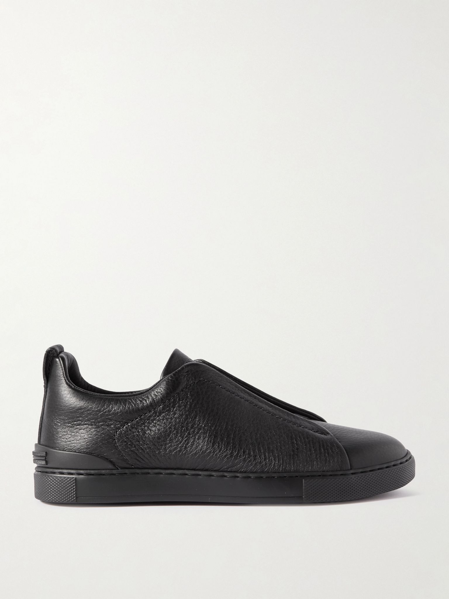 Triple Stitch™ Full-Grain Deerskin Slip-On Sneakers Black - 1