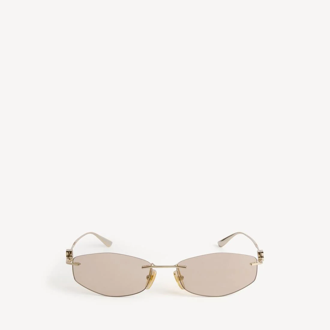 Women's Nano D-frame Sunglasses in Light Gold - 1
