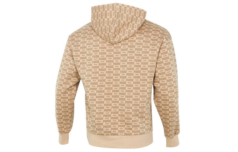 PUMA PUMA Luxe Aop Full Print Logo Knit Khaki 534409-20 outlook