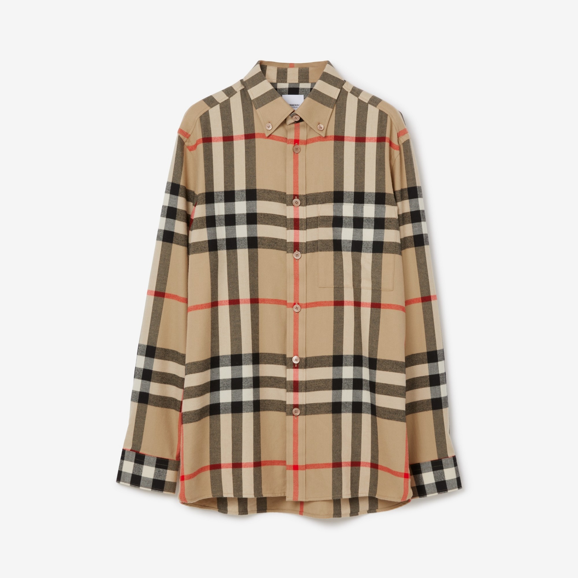 Check Cotton Flannel Shirt - 1