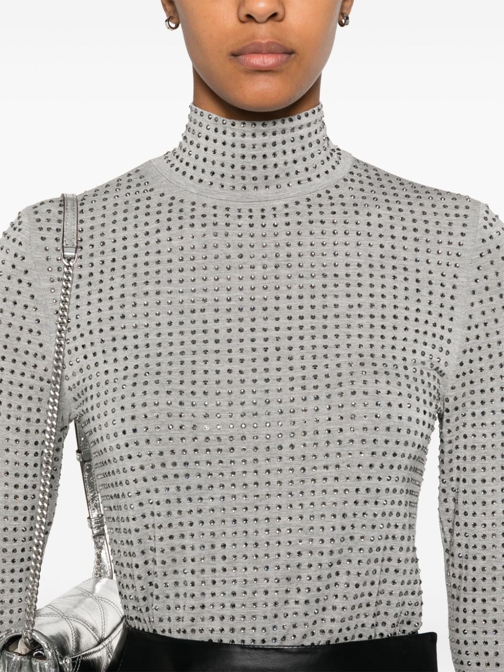 rhinestone-embellished top - 5