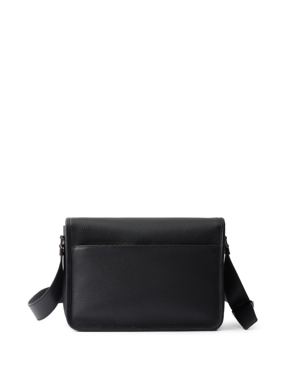 textured leather messenger bag - 5