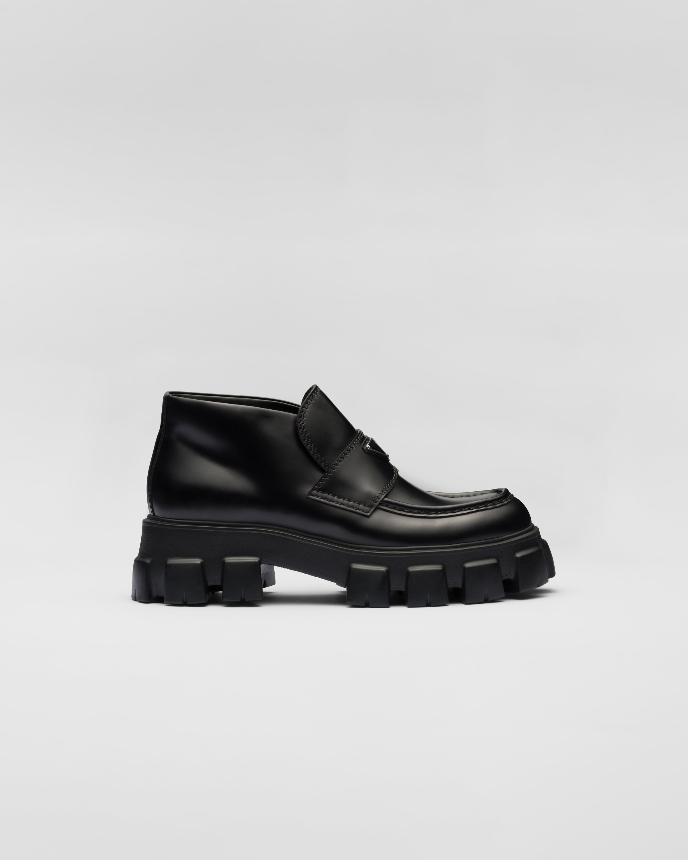 Monolith brushed leather flatform loafers - 2