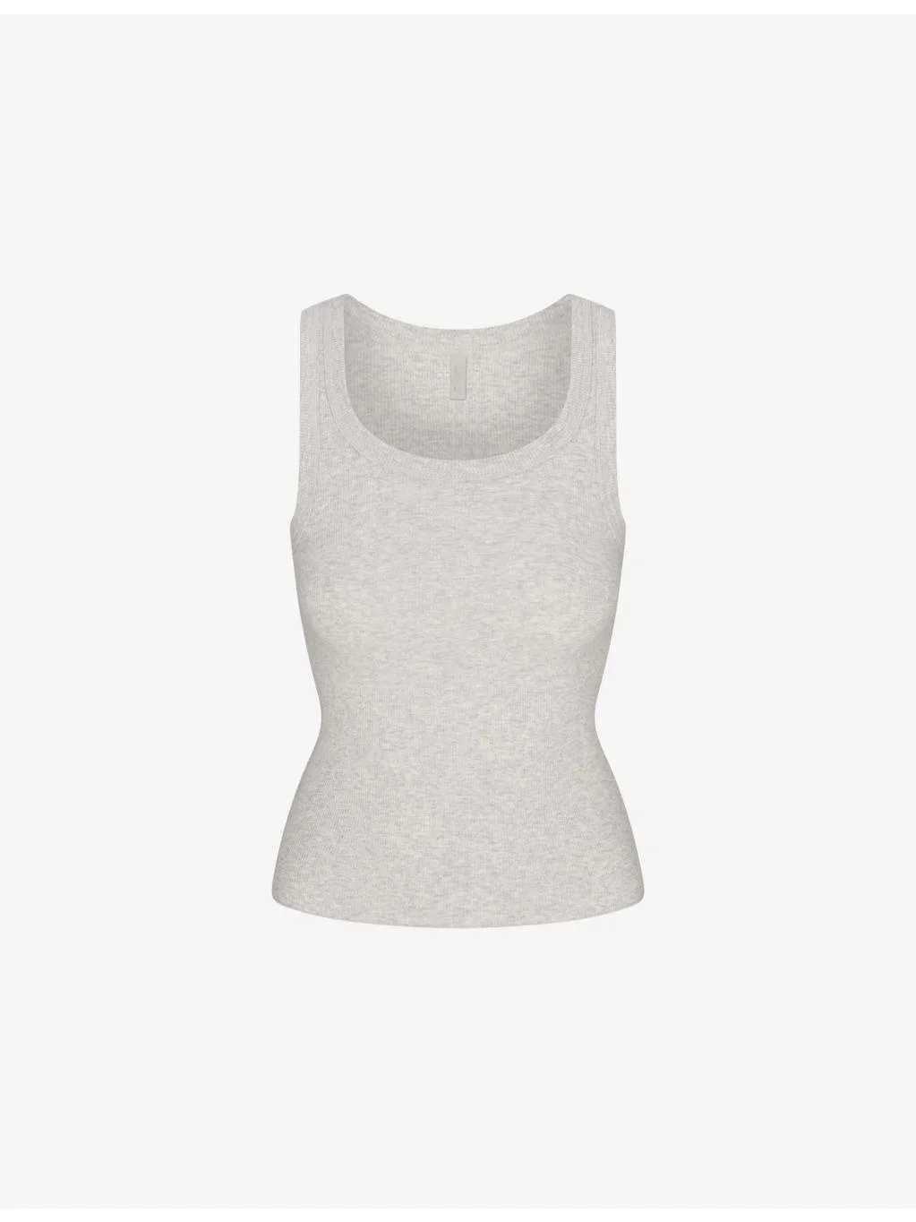 Scoop-Neck Ribbed Stretch-Cotton Tank Top - 1