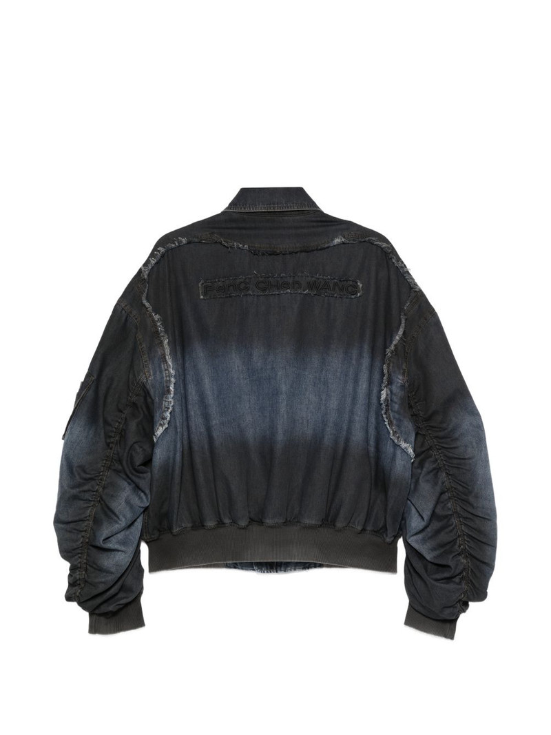 FENG CHEN WANG zip-fastening panelled bomber jacket outlook