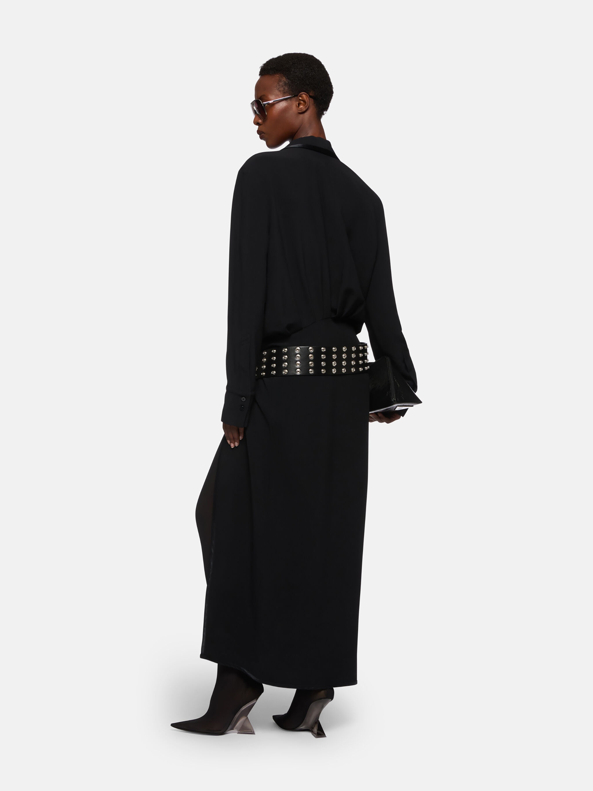 BLACK MIDI DRESS - 3