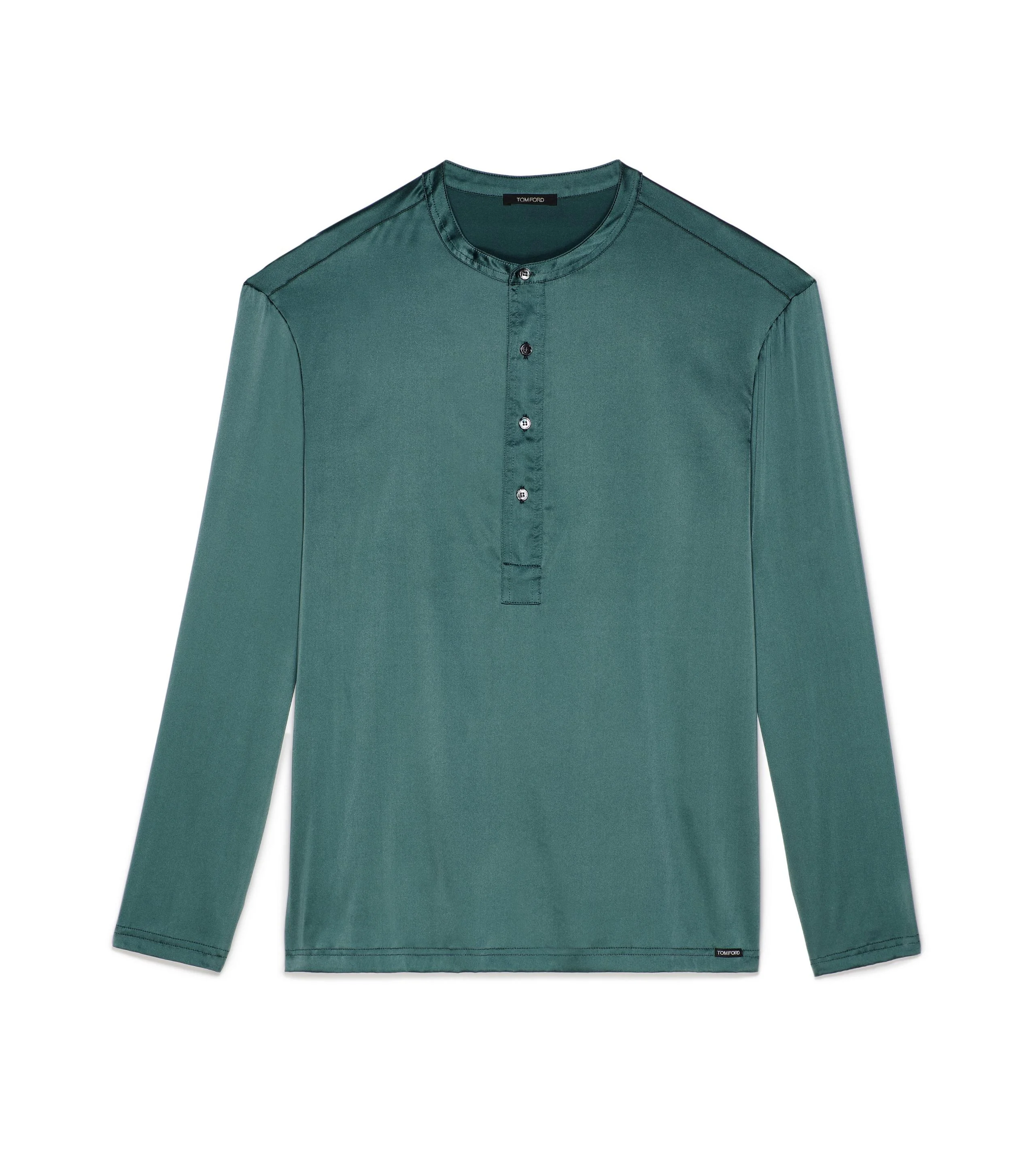 SILK PAJAMA HENLEY - 1