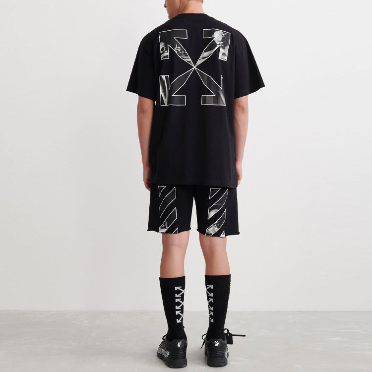 Off-White SS22 Arrow Short Sleeve Loose Fit Black OMAA038C99JER0051001 - 3