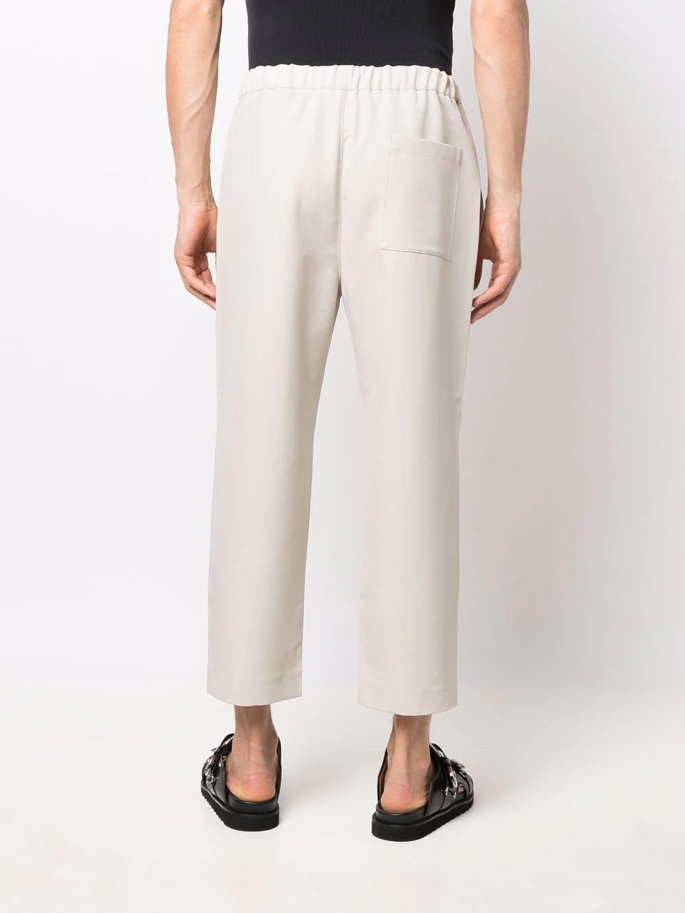 drawstring cropped trousers - 4