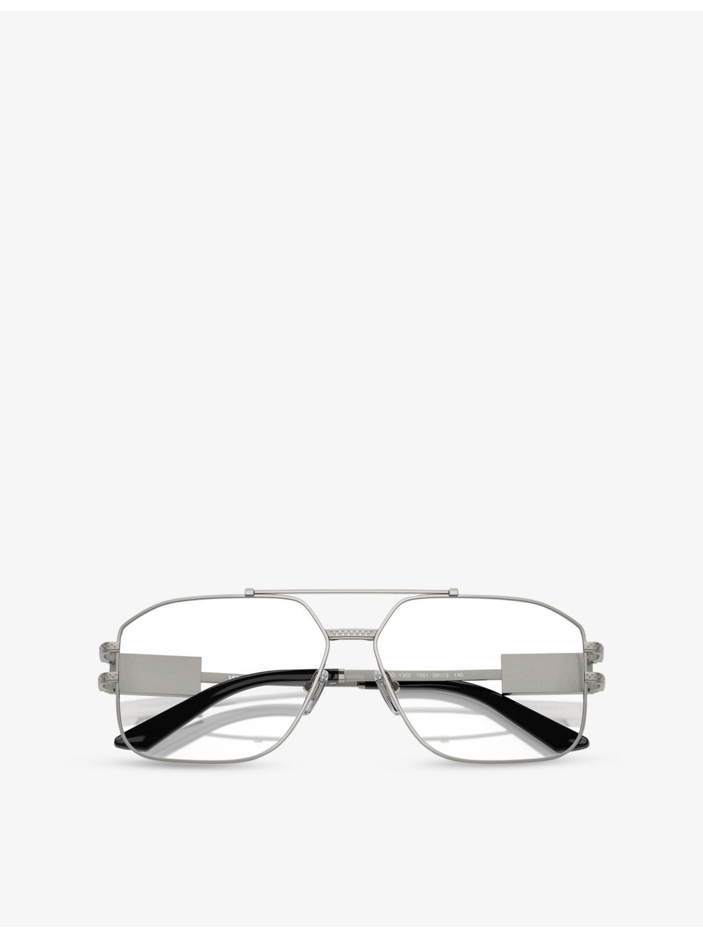 0VE1302 Rectangle Clear Metal Glasses - 4