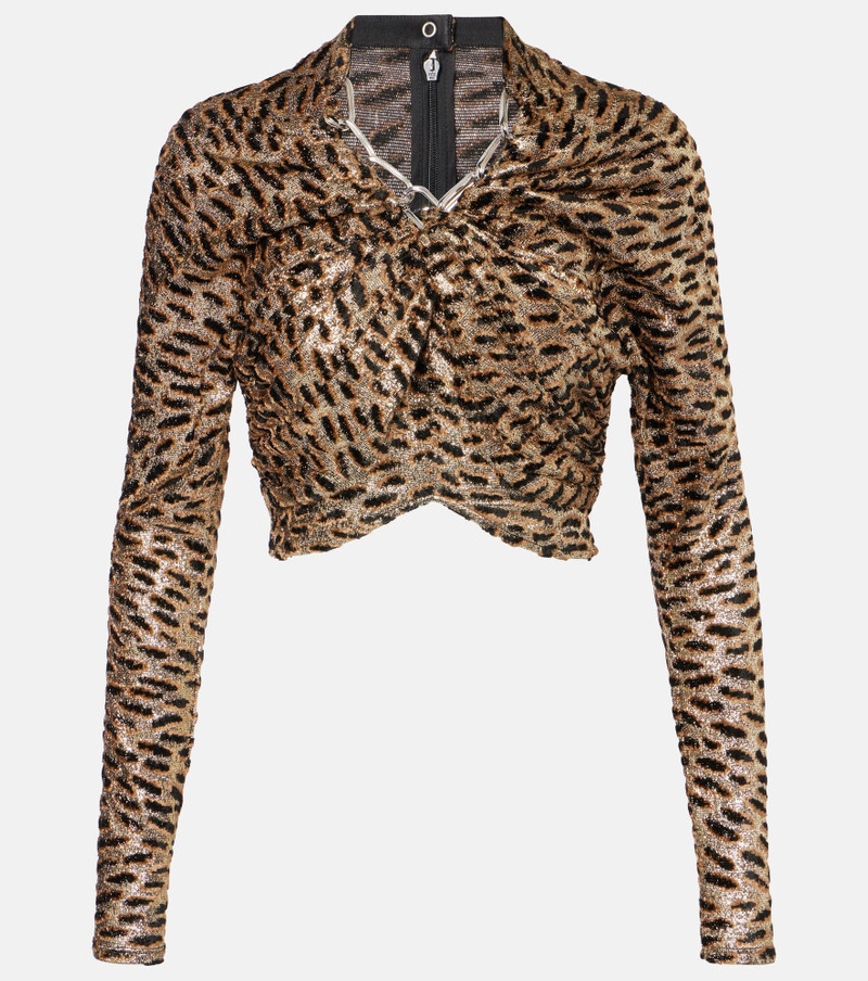 Tiger-print metallic top - 1