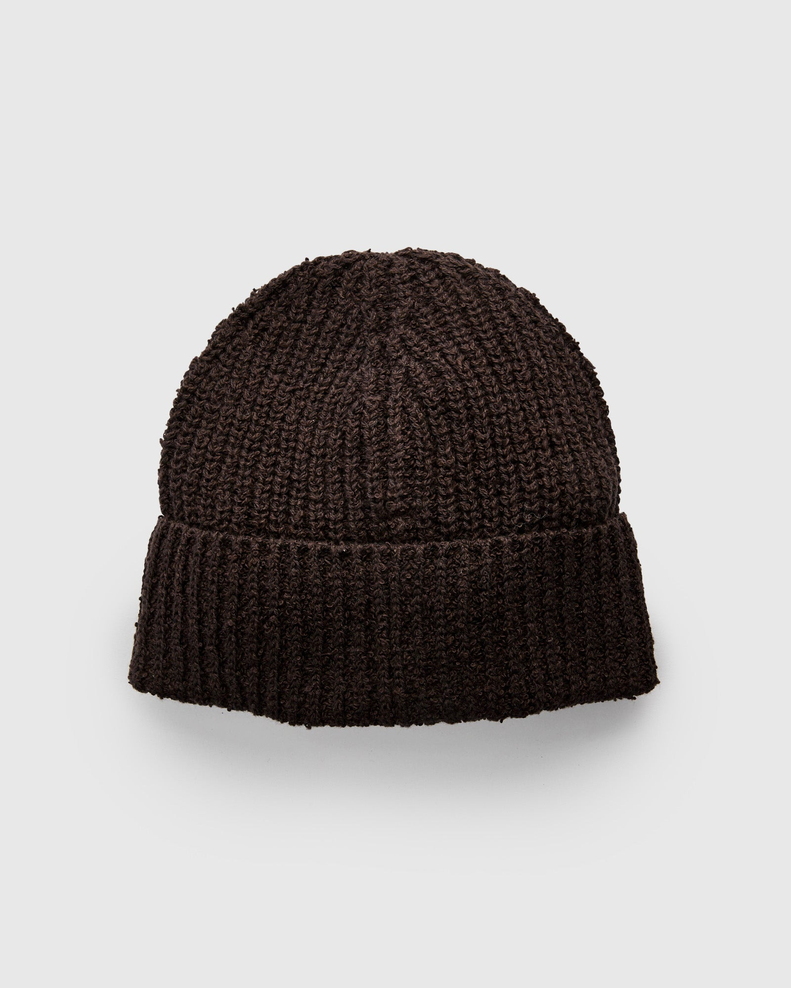 Cotton Watch Cap in Bark Boucle - 3