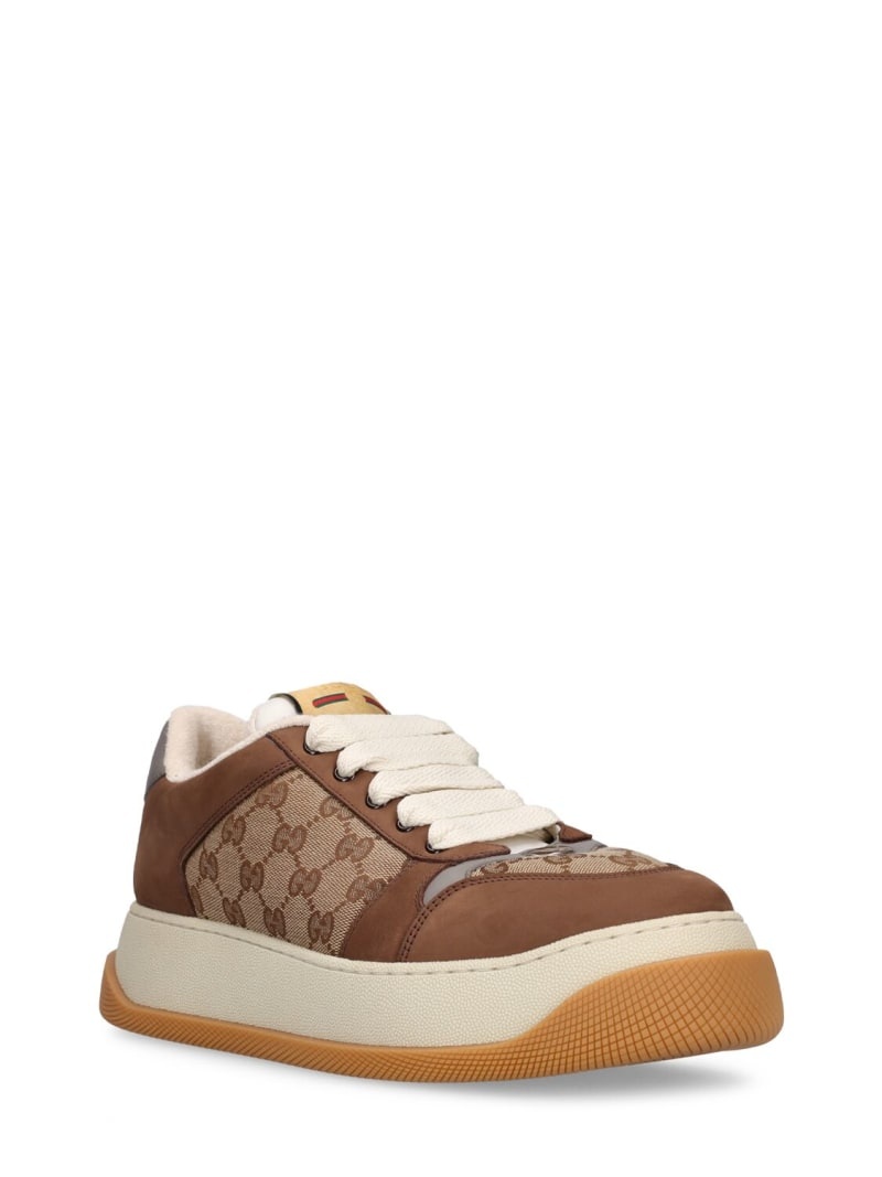 Double screener cotton blend sneakers - 2