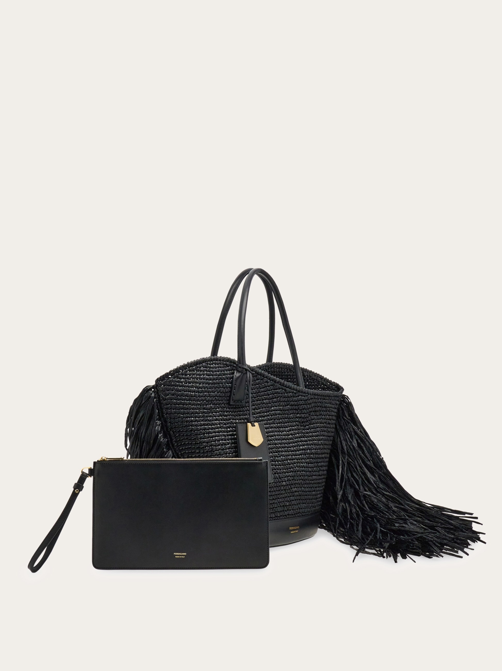 Tote bag with cut-out and fringes - 7