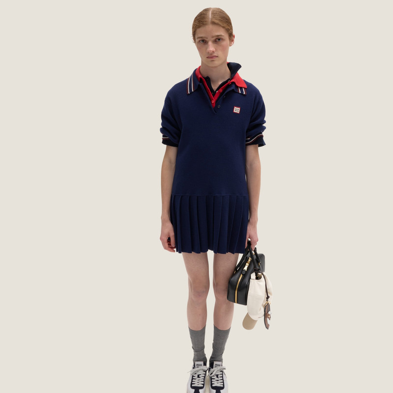 Miu Miu Wool and cashmere polo dress outlook