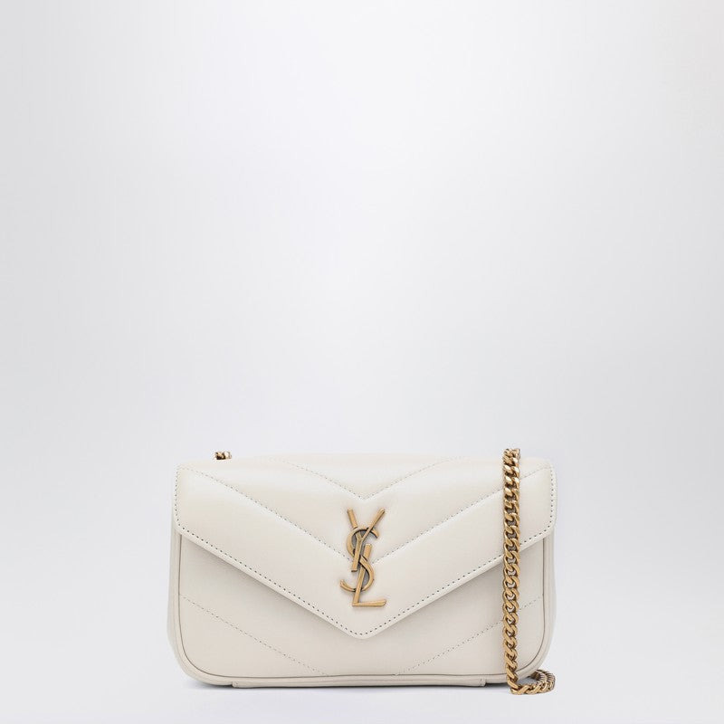 Saint Laurent Loulou Mini Cream Soft Leather Bag Women - 1