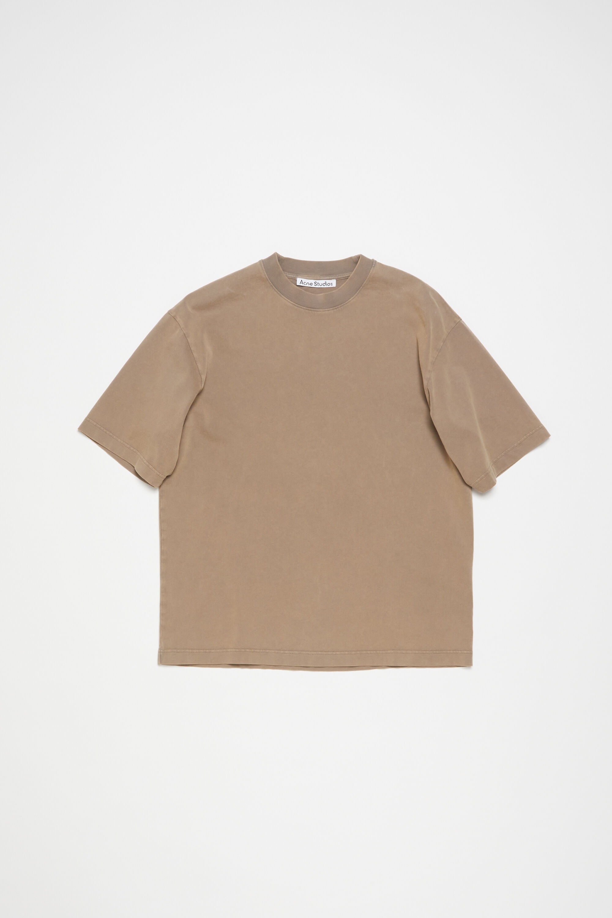 Crew neck t-shirt - Relaxed unisex fit - Taupe Brown - 5
