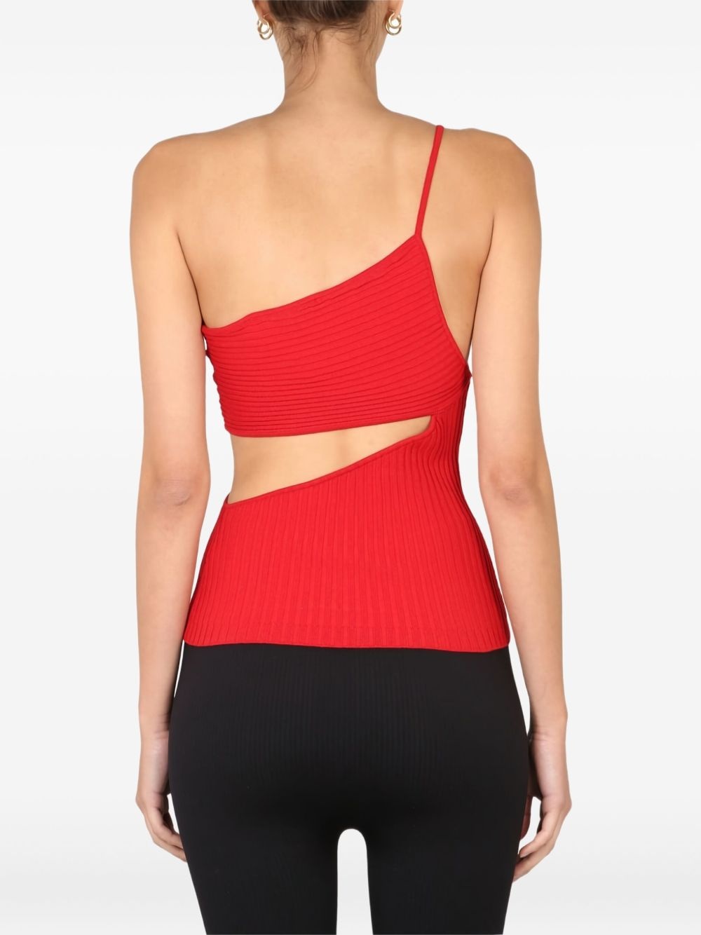 one-shoulder cut-out top - 3