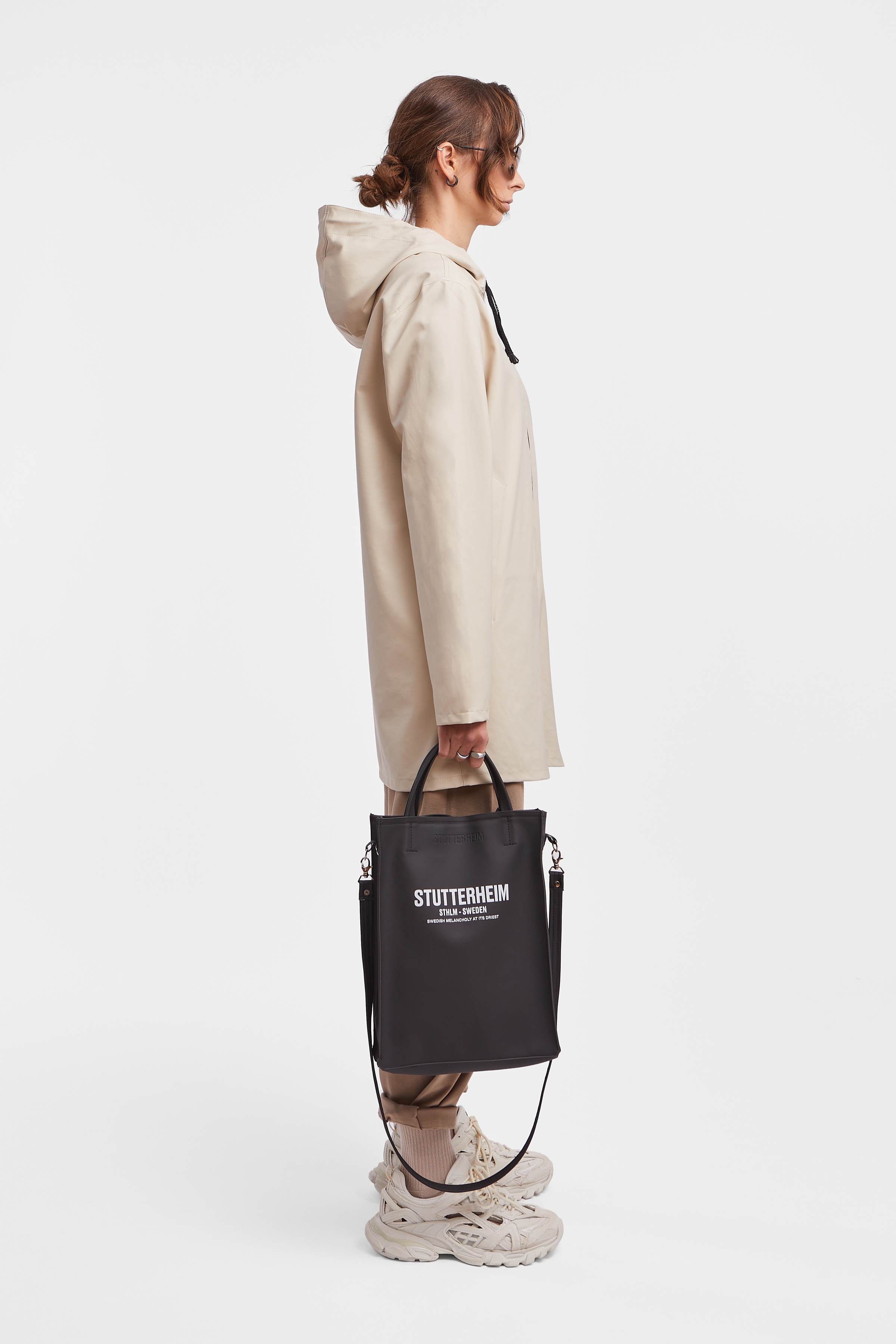 Stockholm Lightweight Zip Women Raincoat Oyster - 3