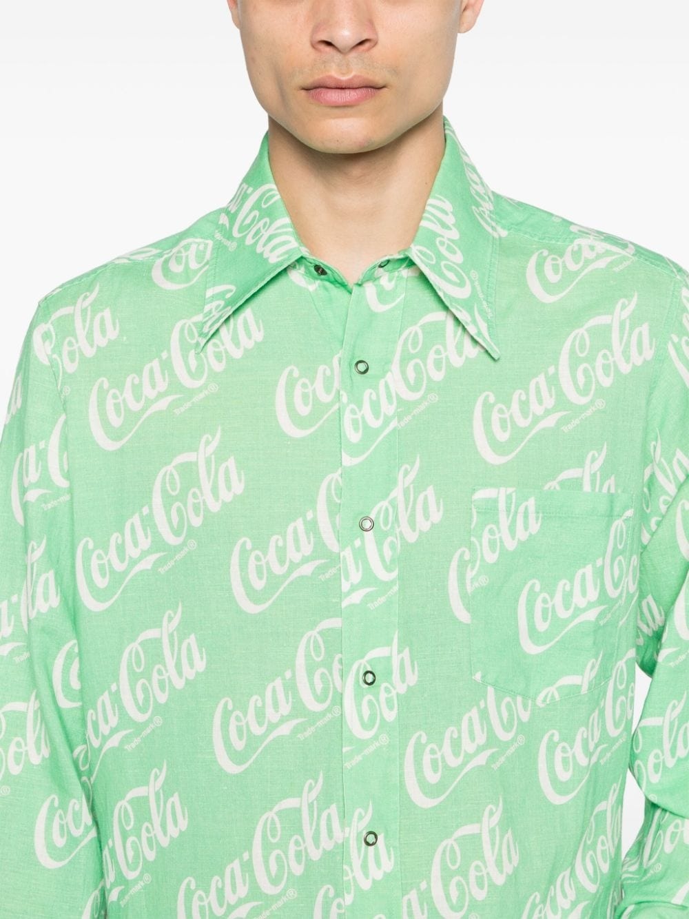 x Coca-Cola monogram-print shirt - 6