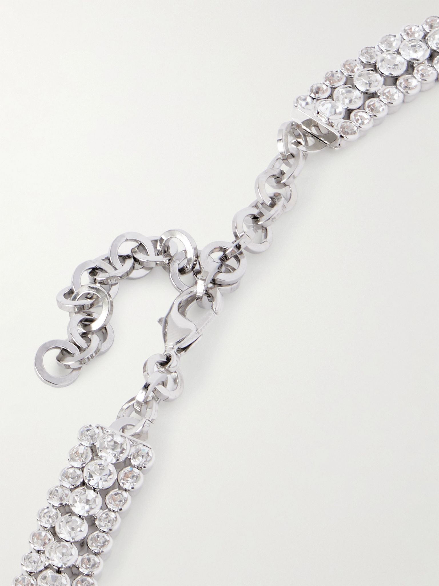 Silver-tone crystal necklace Silver - 3