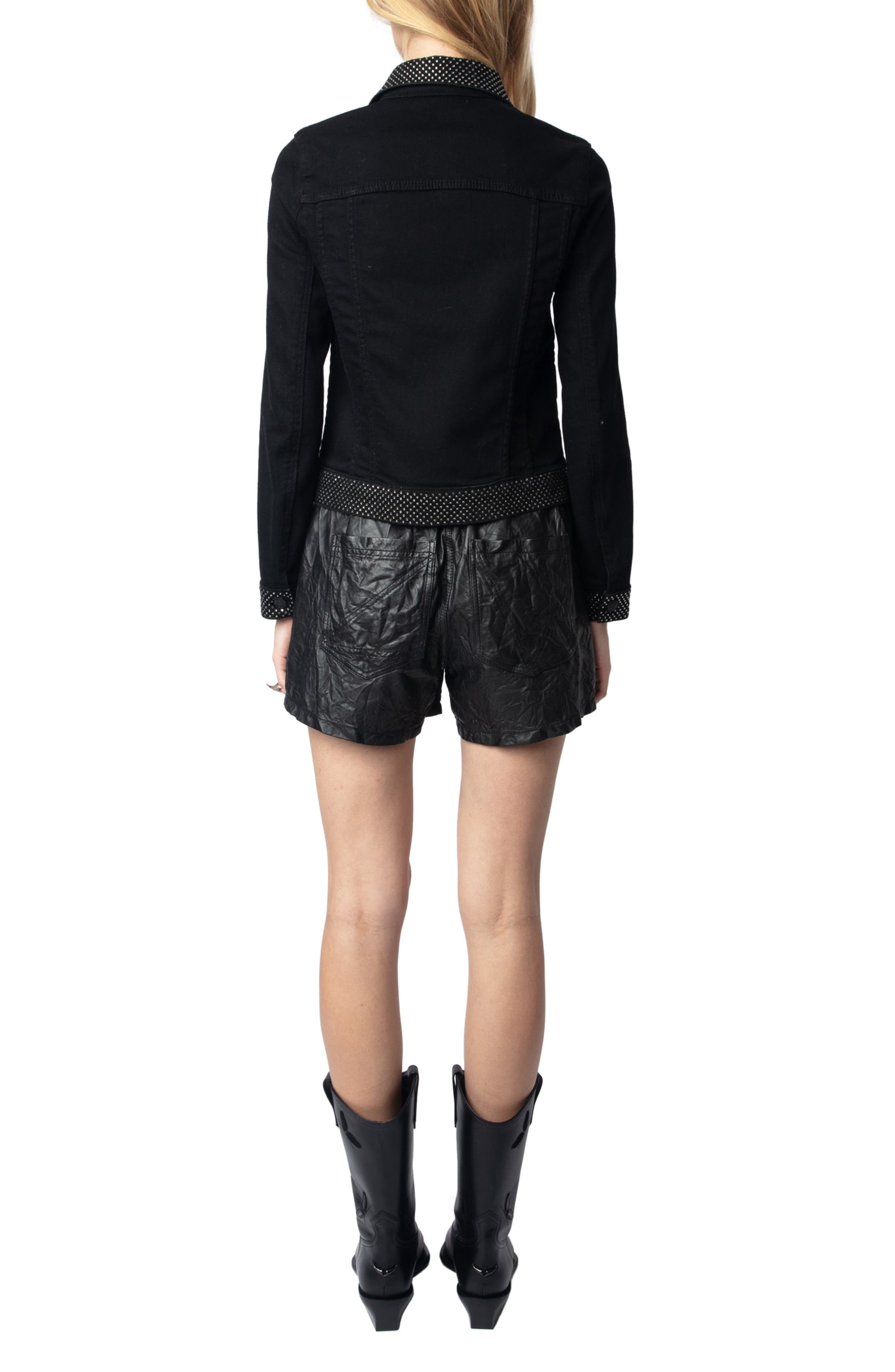 Zadig & Voltaire Kioky Denim Jacket in Black at Nordstrom - 6