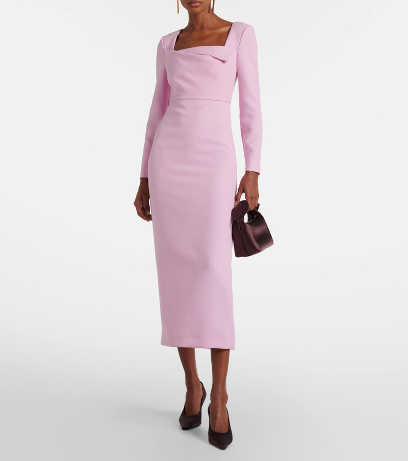 ROLAND MOURET Crêpe midi dress outlook