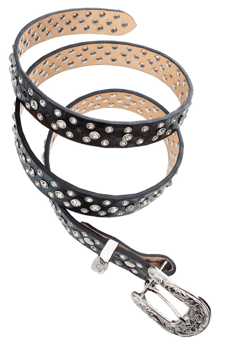 doublet CROCODILE PATTERN BLINGS BELT outlook