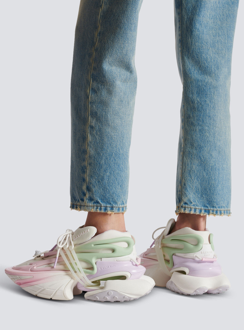 Balmain Unicorn sneakers in neoprene and leather outlook