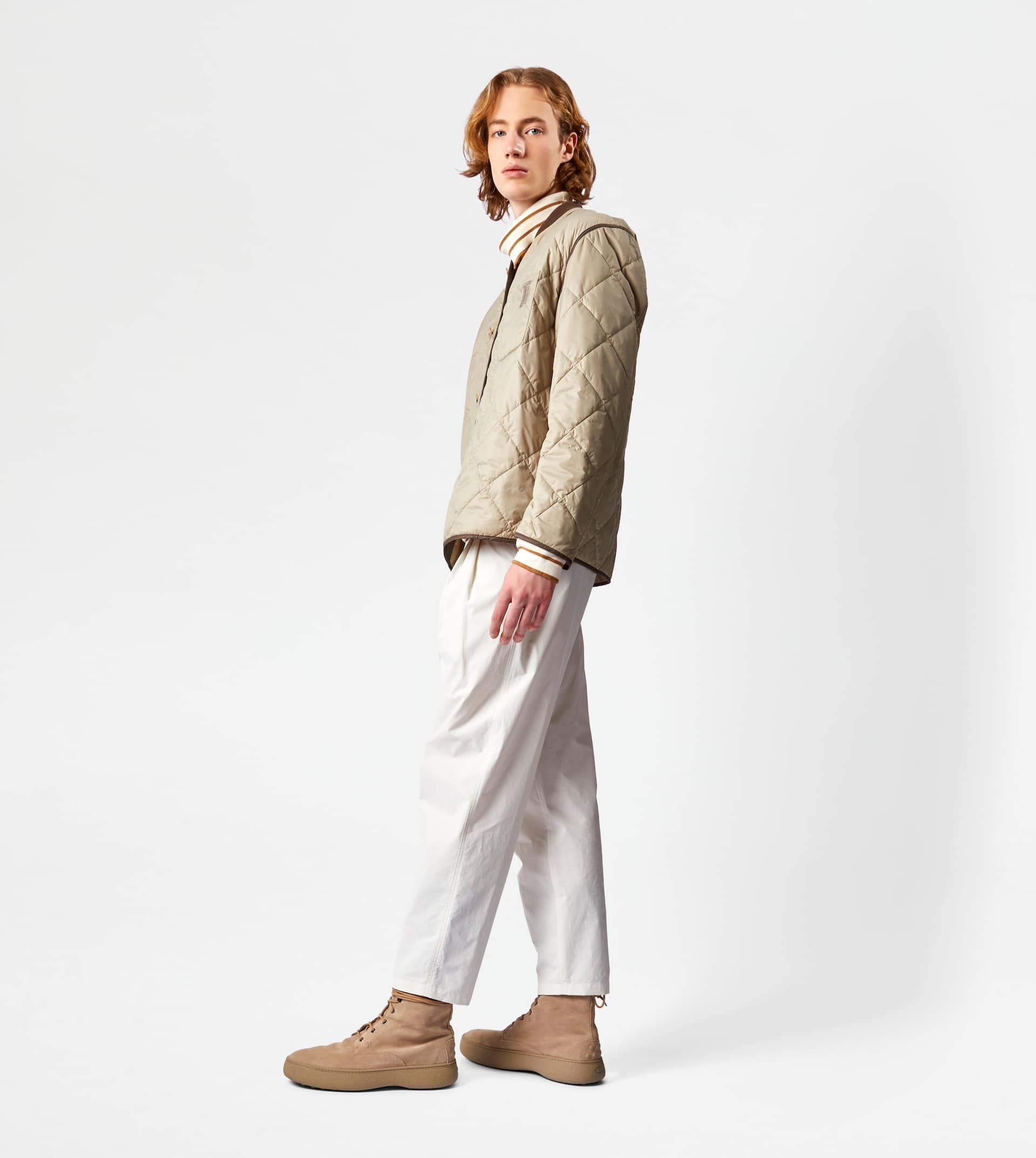 QUILTED JACKET - BEIGE - 4