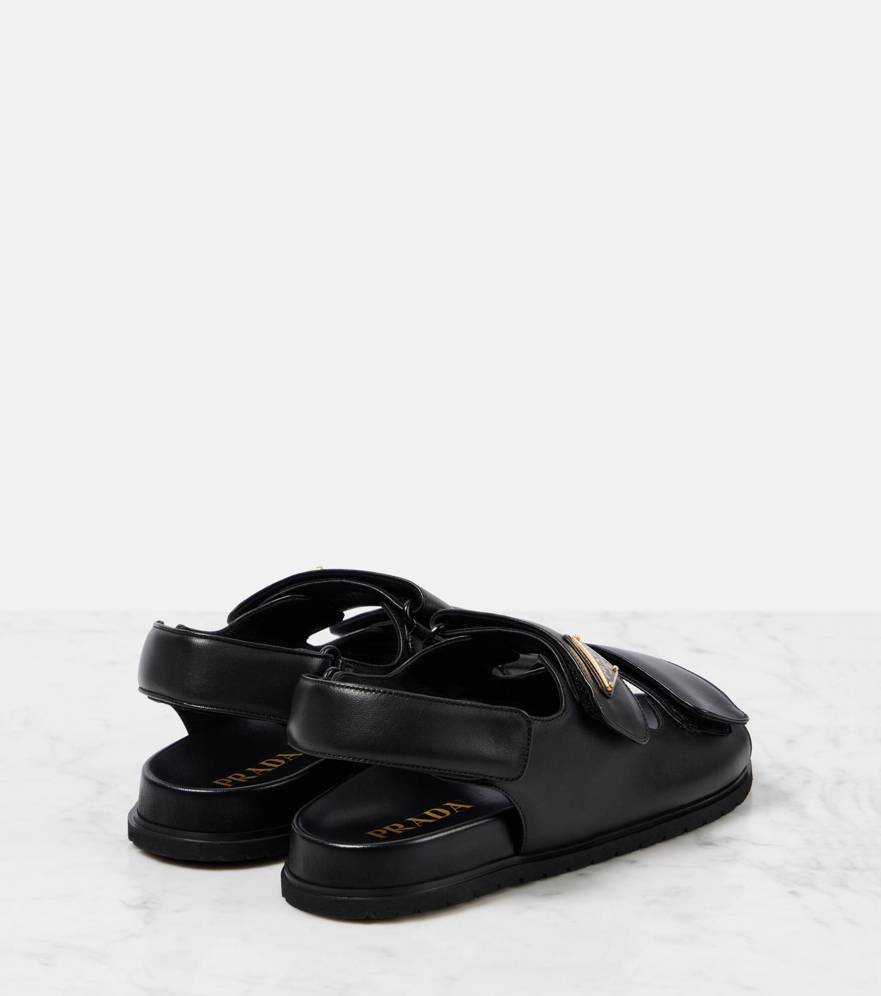 Logo leather sandals - 2