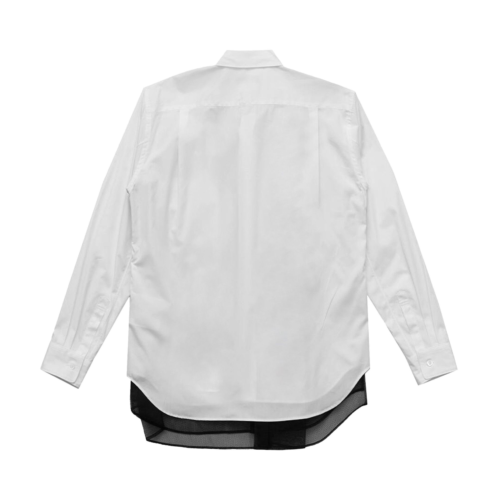 Comme des Garçons Homme Plus Tulle Layered Shirt 'White' - 2