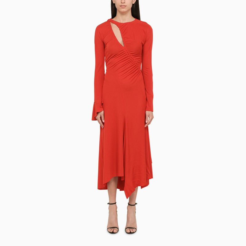 Victoria Beckham Cut Out Detail Red Dress Women - 1