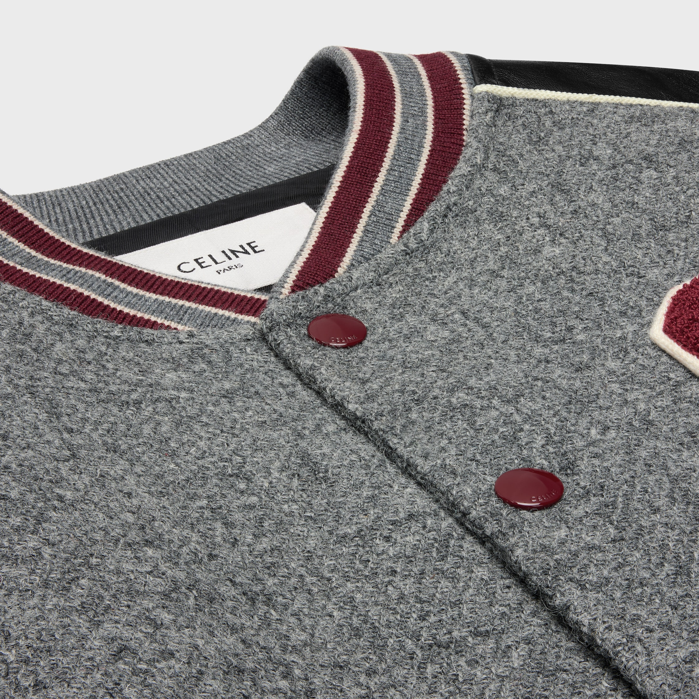 classic teddy jacket in wool tricotine - 3