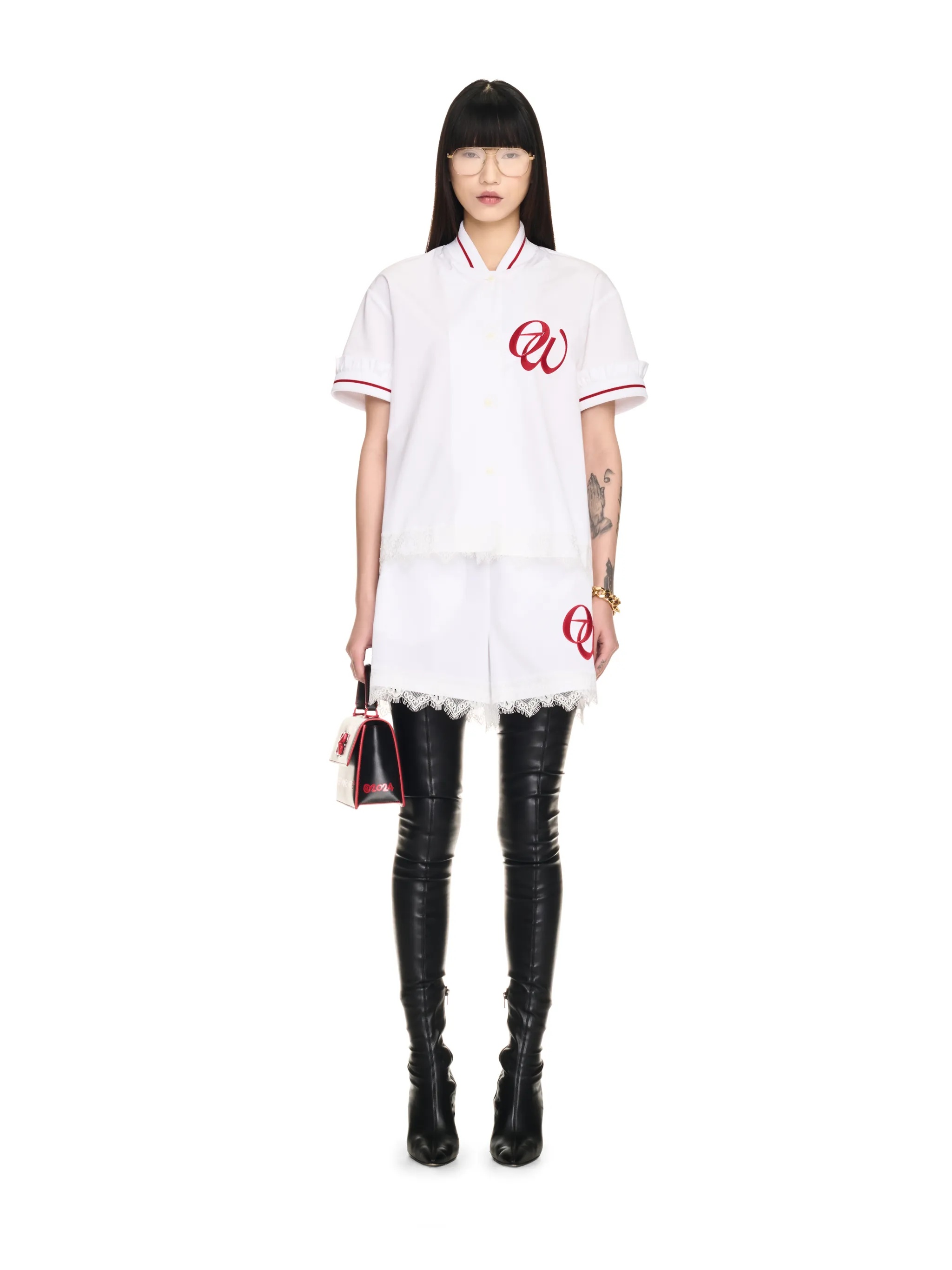 Poplin Ow Embr Baseball Shirt - 2