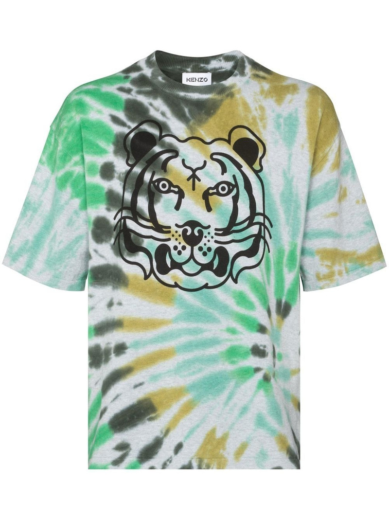 Tiger tie-dye print T-shirt 1