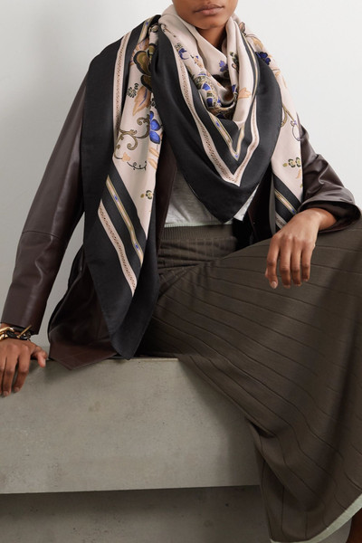 Etro Printed embroidered woven scarf outlook