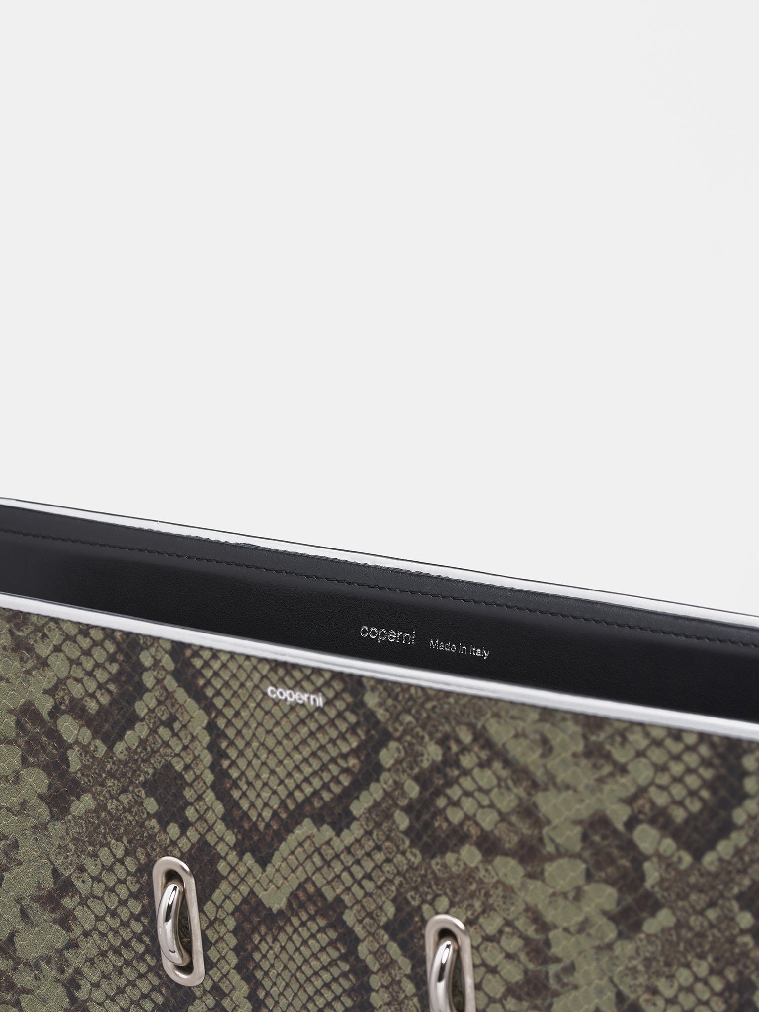 Python Print Leather Clutch - 3
