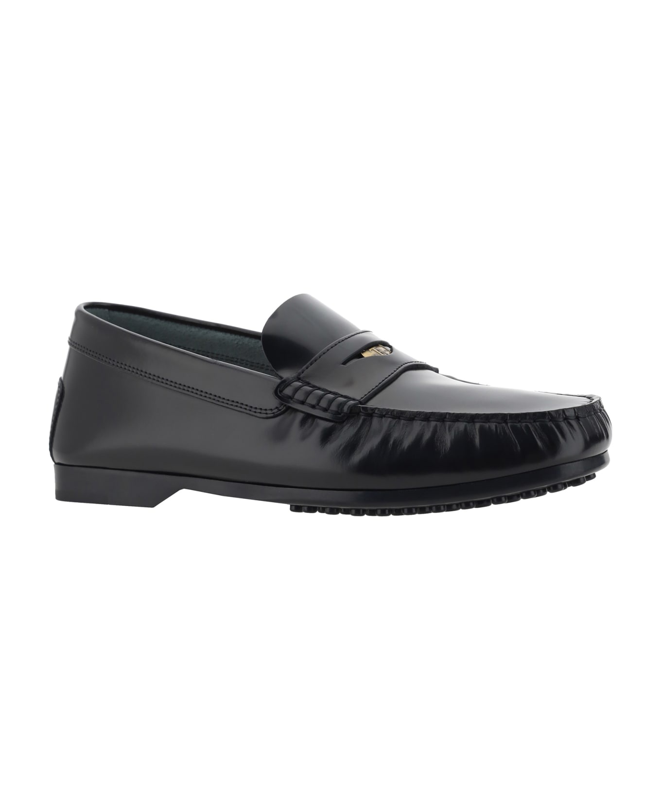 Brushed Leather Loafers With Penny Detail - 2