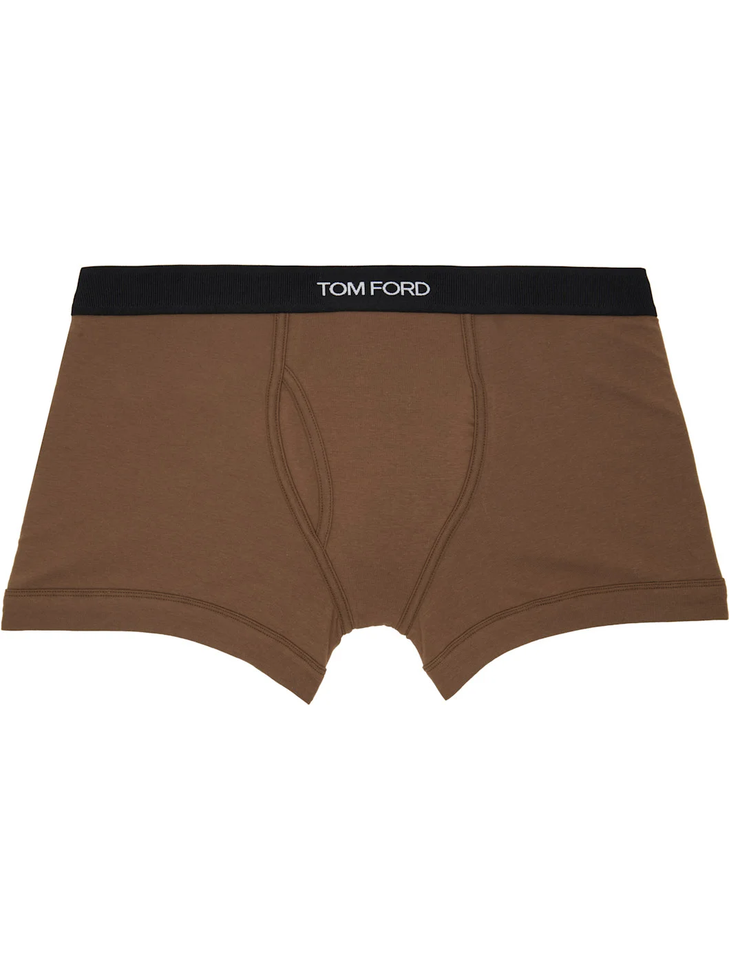 Brown Cotton Boxer Briefs - 1