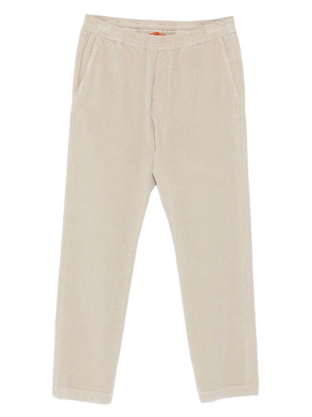 drawstring corduroy trousers - 1